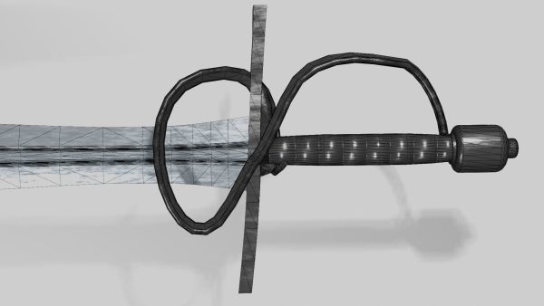 Xyphos sword with Flamberge handle