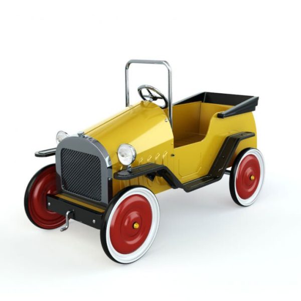 Yellow Car With Red Rims Toy