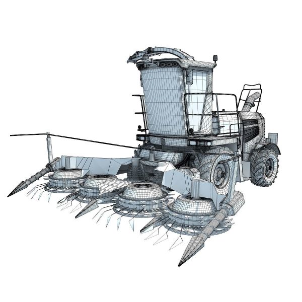 Yellow Forage Harvester