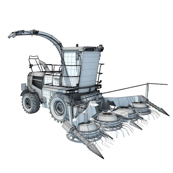 Yellow Forage Harvester