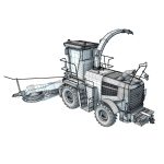 Yellow Forage Harvester