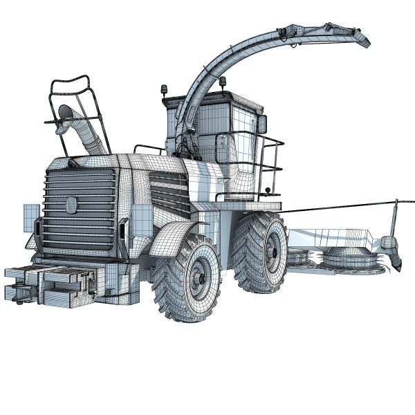 Yellow Forage Harvester