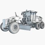 Yellow John Deere Grader