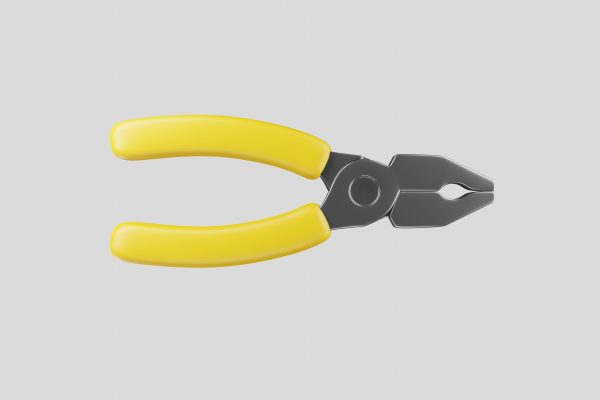 Yellow pliers hand tool