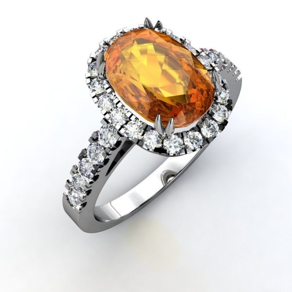 Yellow sapphire ring