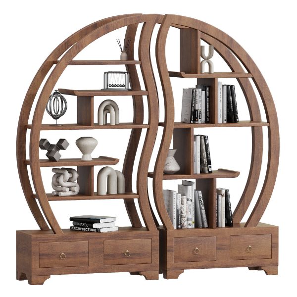 Ying Yang Solid teak Bookcase 3d model