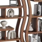 Ying Yang Solid teak Bookcase 3d model