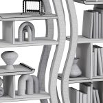 Ying Yang Solid teak Bookcase 3d model