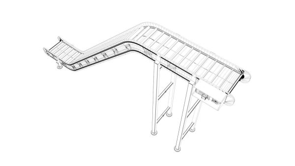 Z Type Conveyor Belt Adjustable and Rigged